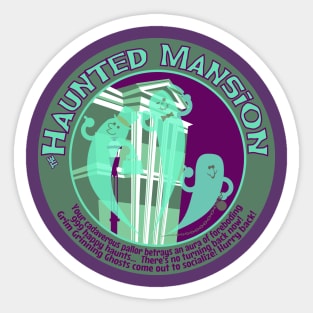 Haunted Mansion (green and purple) Sticker